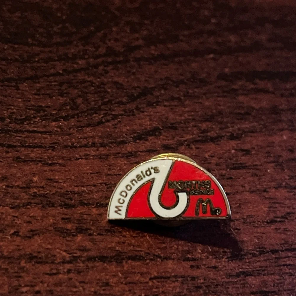 Vintage McDonald's‎ 6 Months Of Service Employee Lapel Hat Pin
